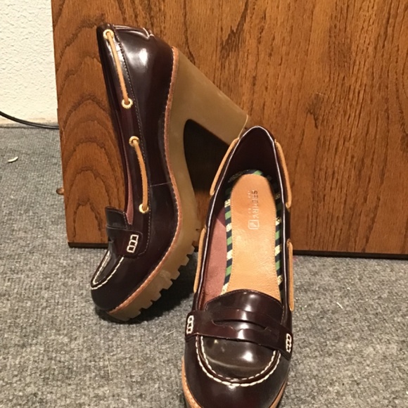 Sperry burgundy platform loafers - Picture 5 of 5